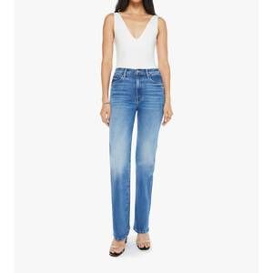 NEW MOTHER kick it-bitchin' straight leg jeans in blue